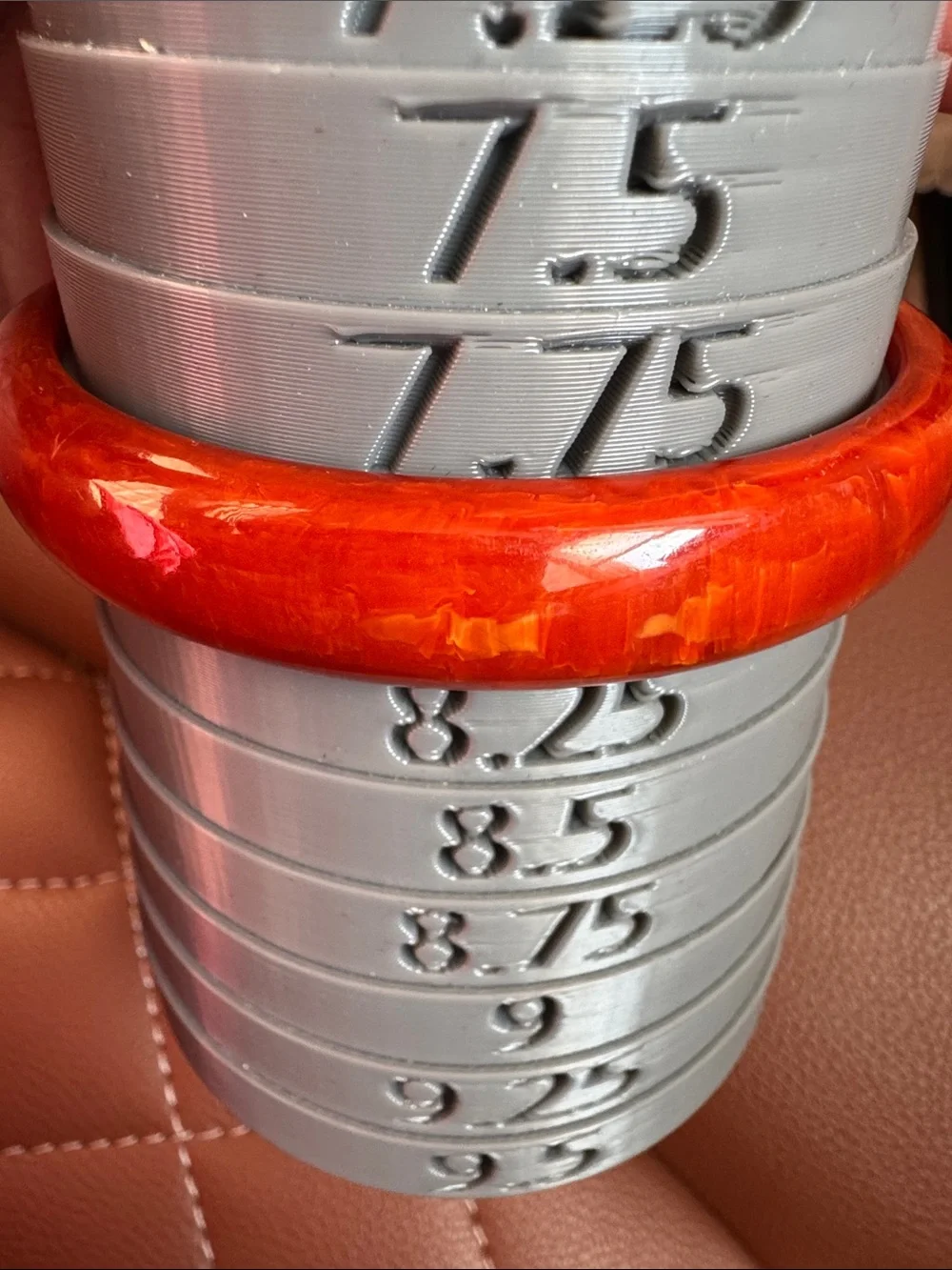 Red Cinnamon Swirl Bakelite Bangle Bracelet